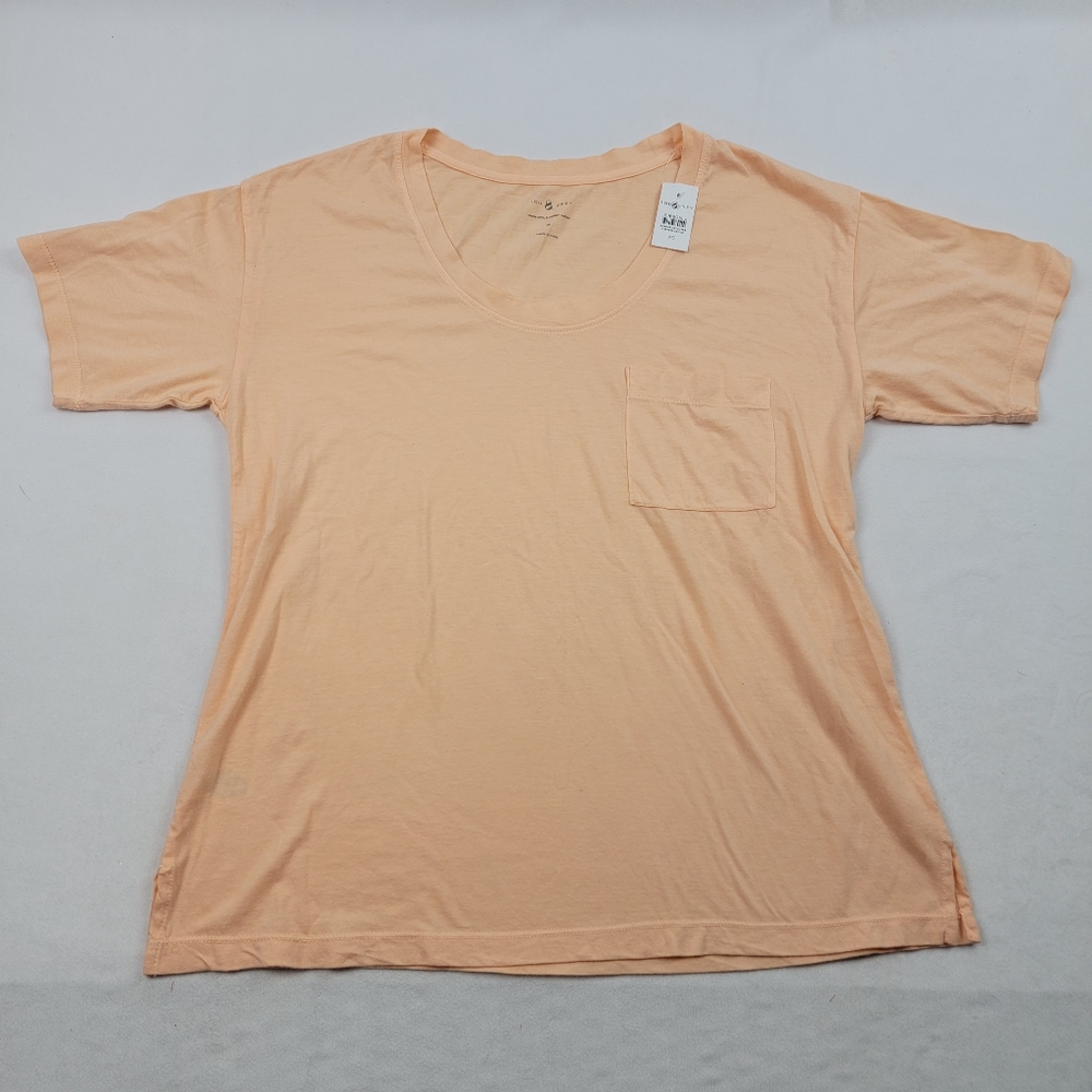 NWT Lou & Grey supima cotton peach oversized pocket tee